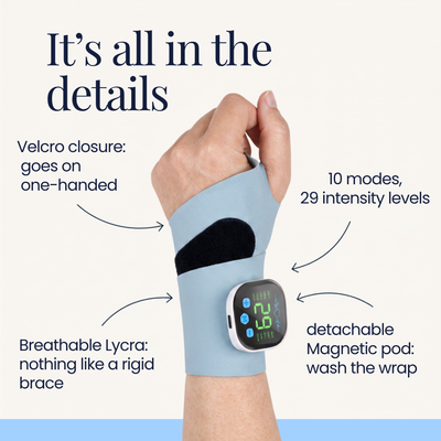 Calmwrist Pulse Wrap for carpal tunnel